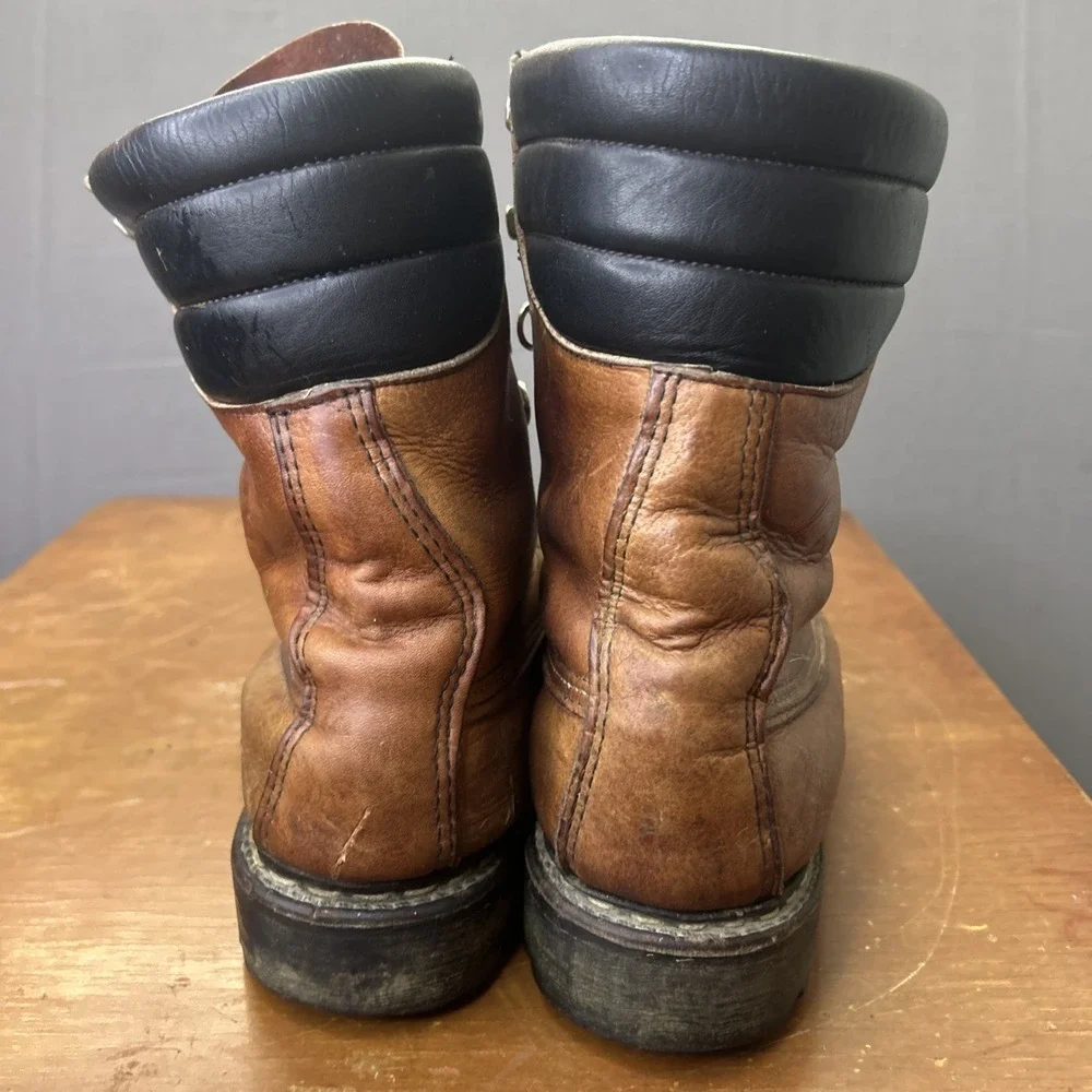 70s Browning Hunting Boots Vintage Made in USA lace up Lug Vibram sole 10-11 B